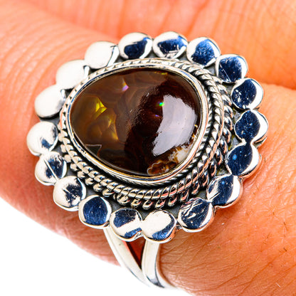 Mexican Fire Agate Rings handcrafted by Ana Silver Co - RING79606