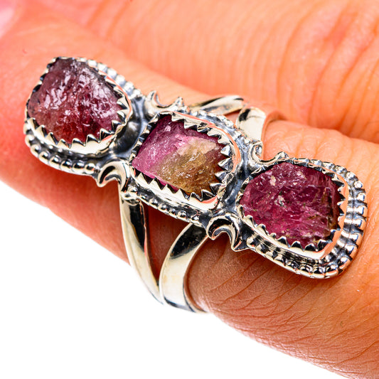 Watermelon Tourmaline Rings handcrafted by Ana Silver Co - RING79611