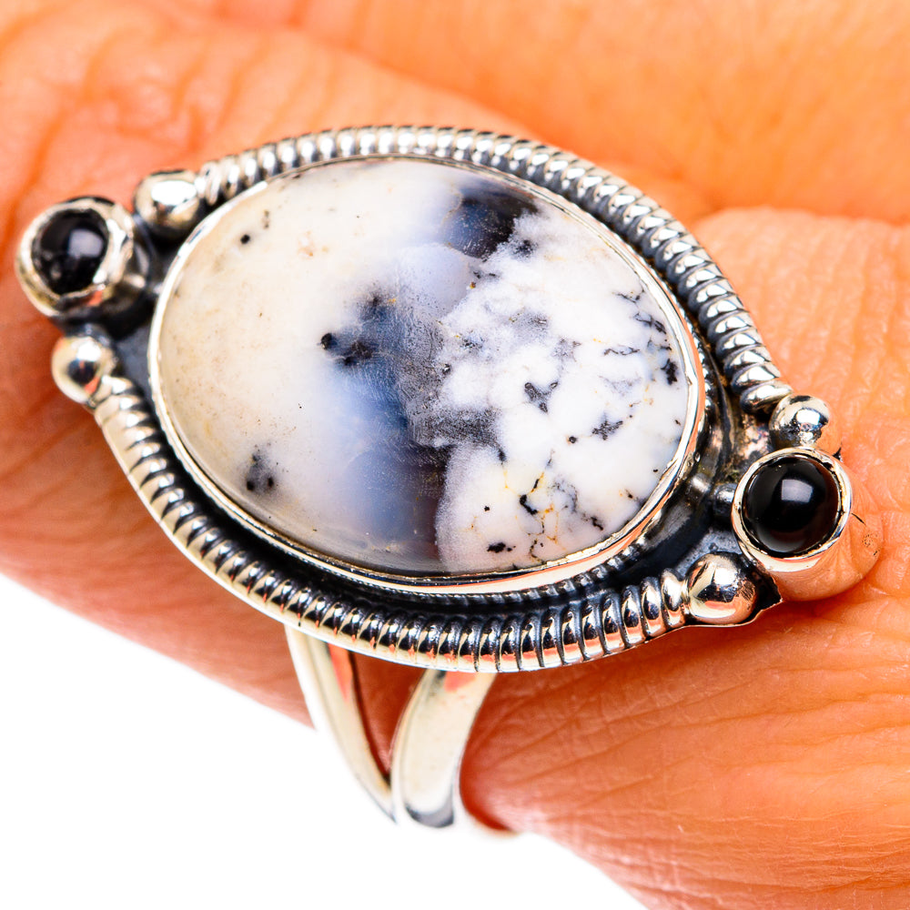 Dendritic Opal Rings handcrafted by Ana Silver Co - RING79619