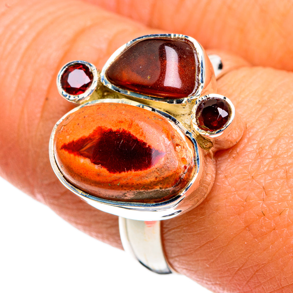 Mexican Fire Opal Rings handcrafted by Ana Silver Co - RING79620