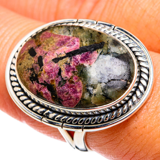 Russian Eudialyte Rings handcrafted by Ana Silver Co - RING79627