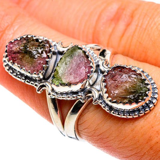 Watermelon Tourmaline Rings handcrafted by Ana Silver Co - RING79635
