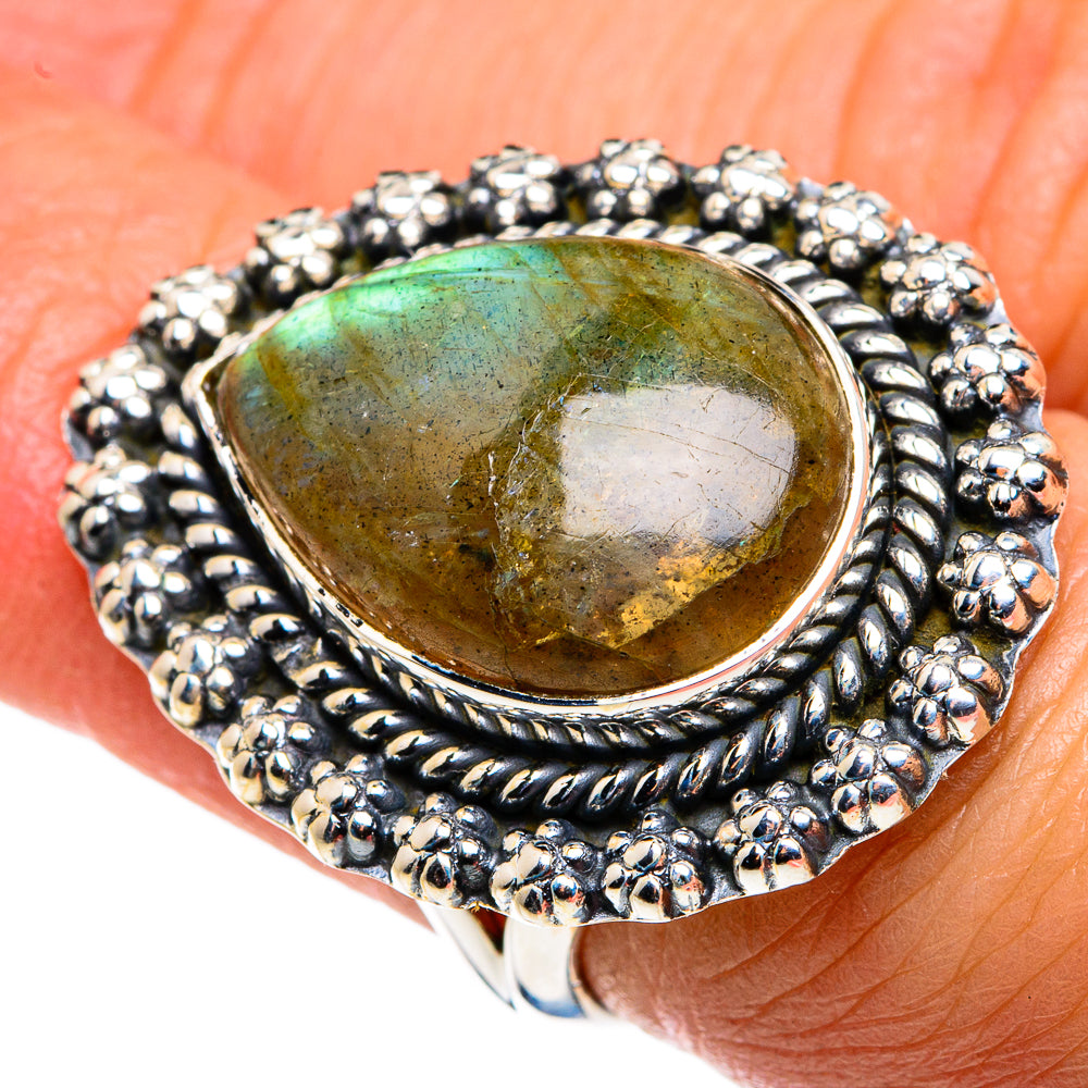 Labradorite Rings handcrafted by Ana Silver Co - RING79645
