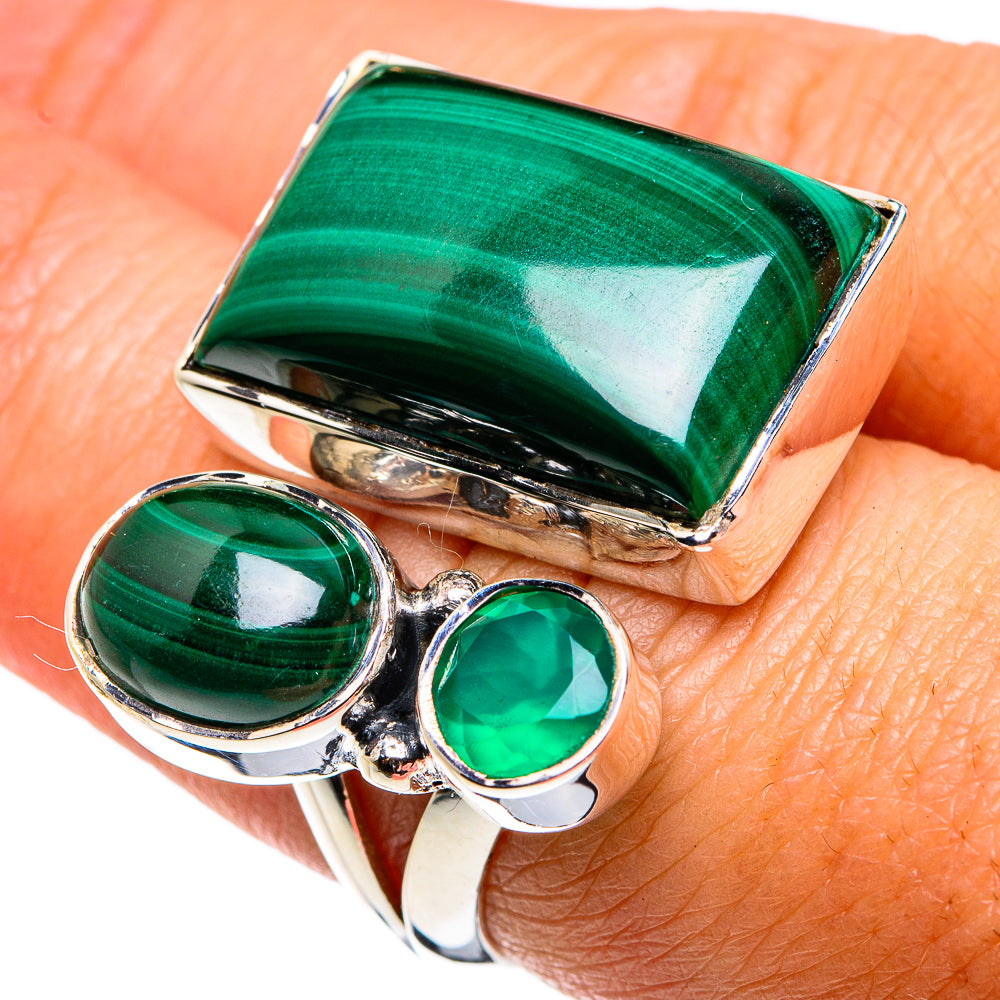Malachite Rings handcrafted by Ana Silver Co - RING79646
