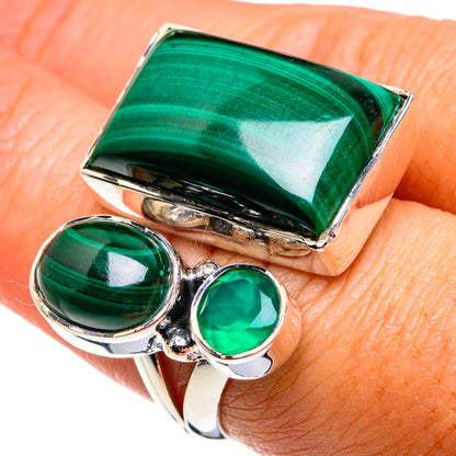Malachite Rings handcrafted by Ana Silver Co - RING79646