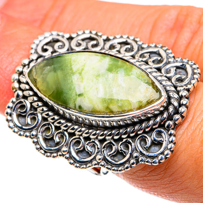 African Green Opal Rings handcrafted by Ana Silver Co - RING79649