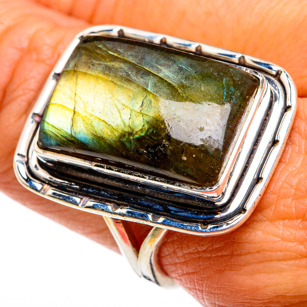 Labradorite Rings handcrafted by Ana Silver Co - RING79650