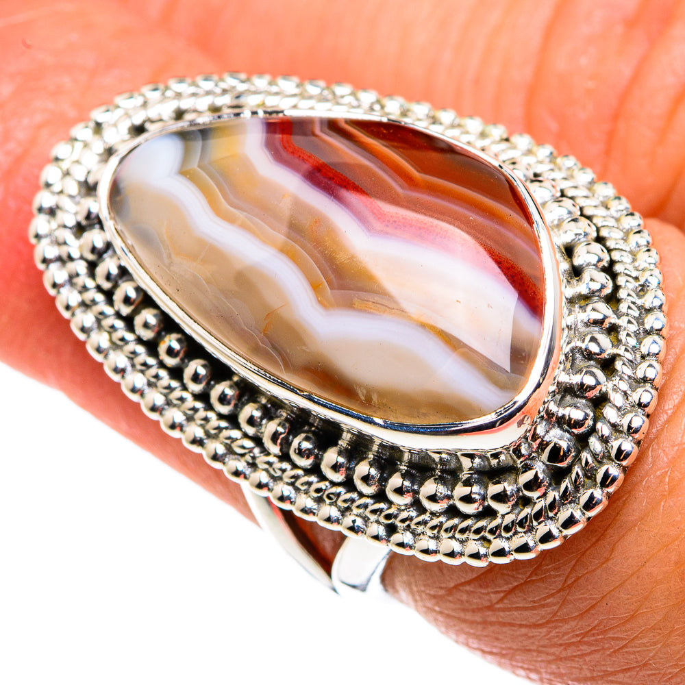 Botswana Agate Rings handcrafted by Ana Silver Co - RING79654