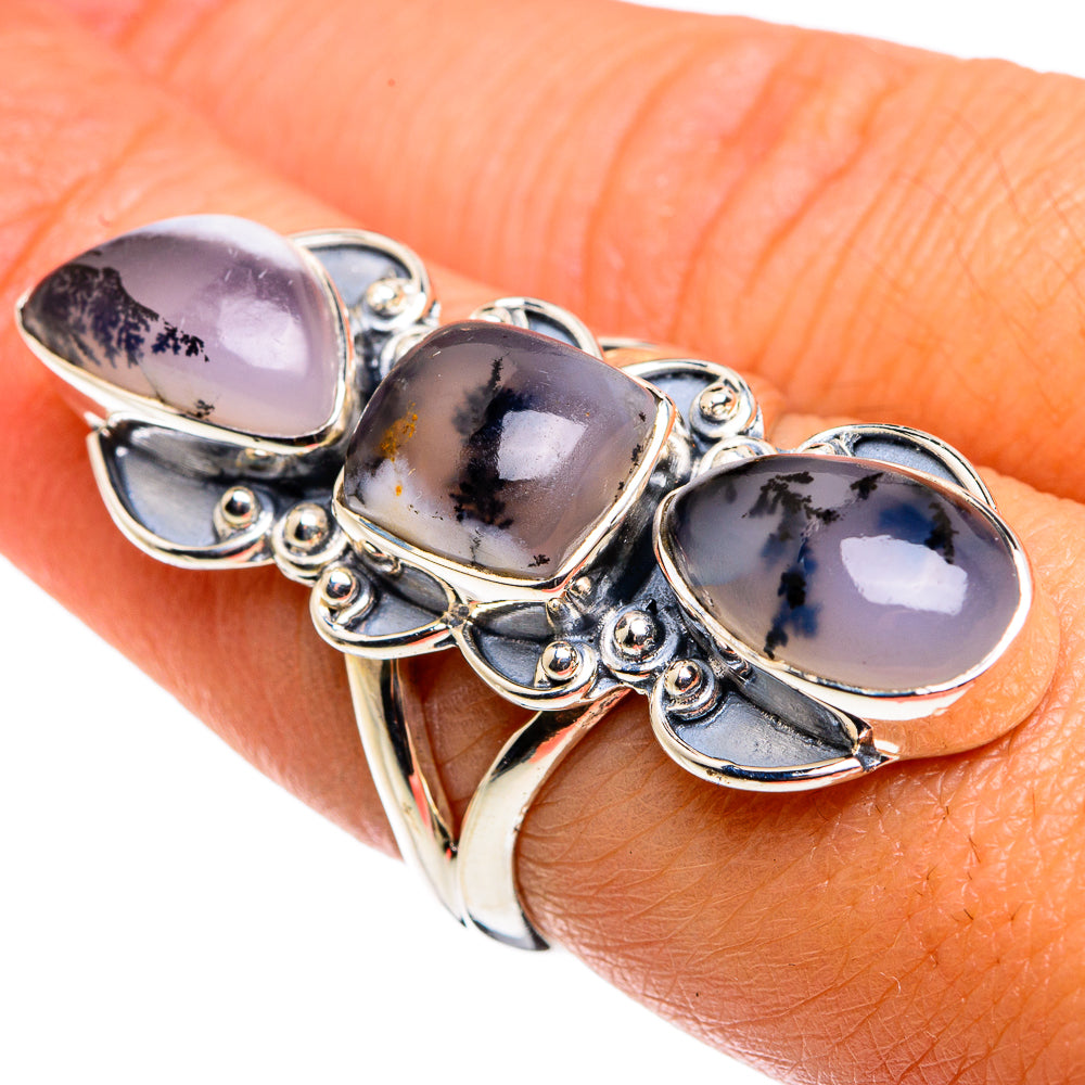 Dendritic Opal Rings handcrafted by Ana Silver Co - RING79665