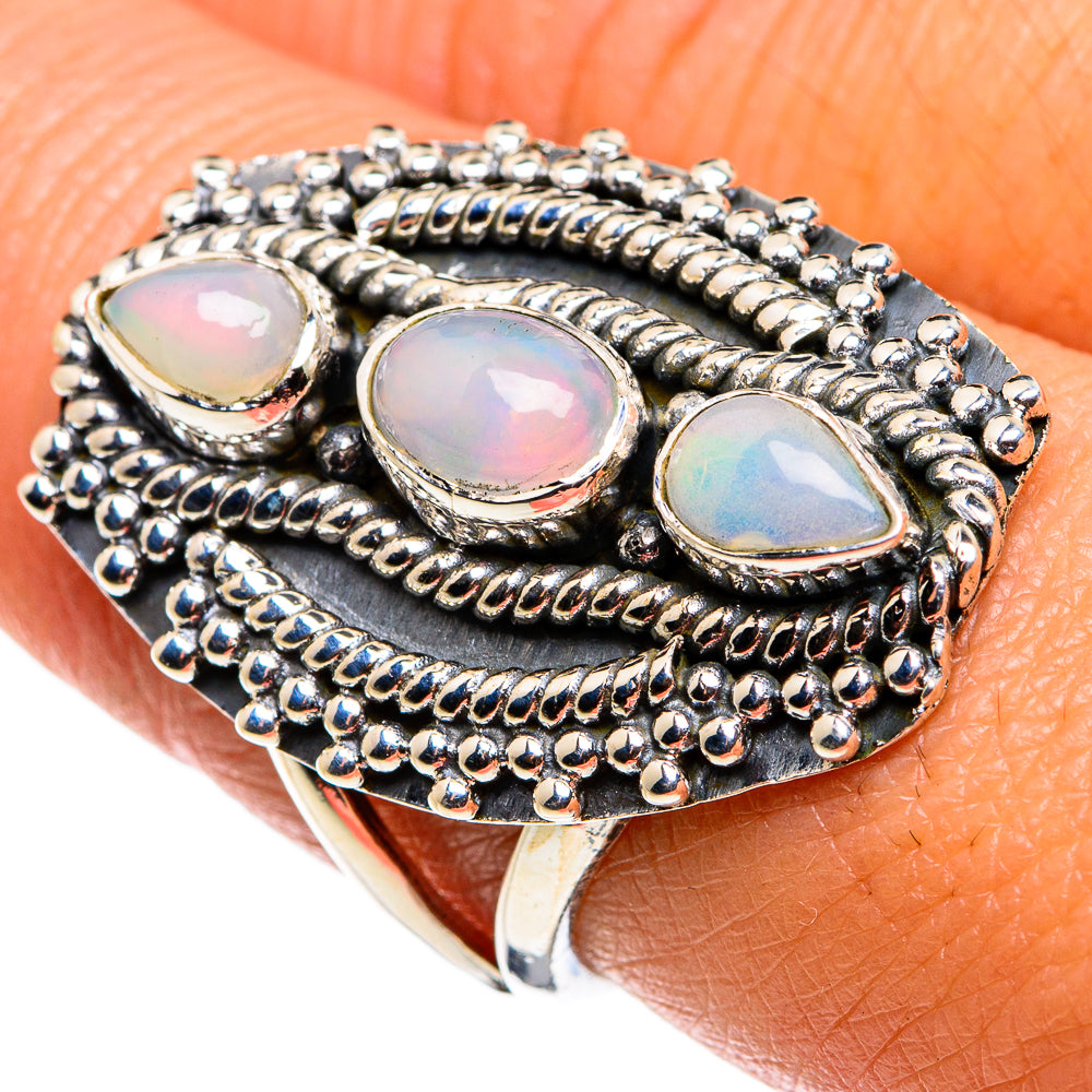 Ethiopian Opal Rings handcrafted by Ana Silver Co - RING79671