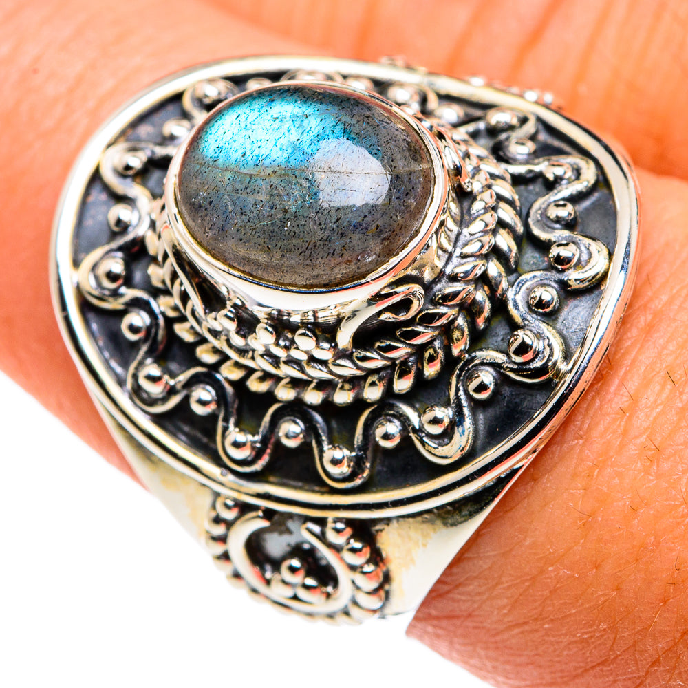 Labradorite Rings handcrafted by Ana Silver Co - RING79675