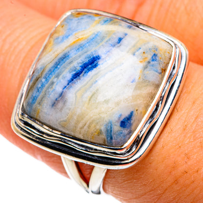 Blue Scheelite Rings handcrafted by Ana Silver Co - RING79677