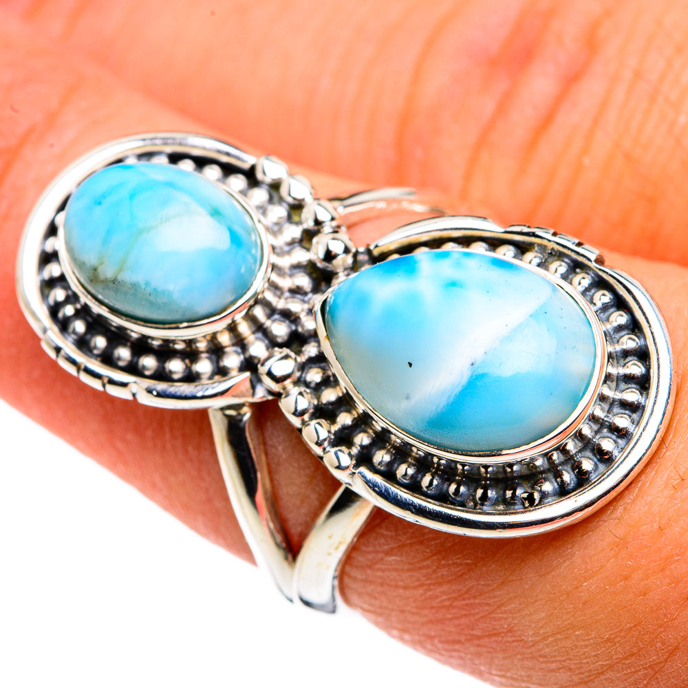 Larimar Rings handcrafted by Ana Silver Co - RING79678