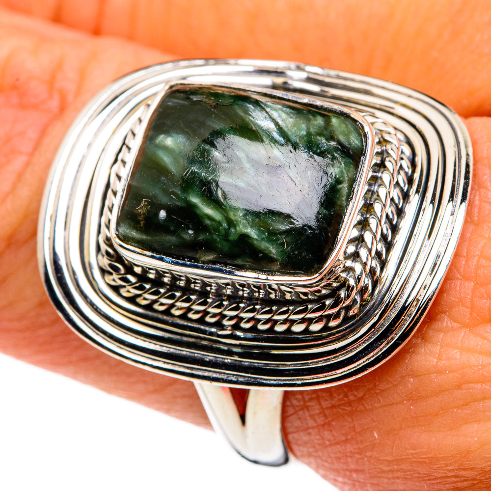 Seraphinite Rings handcrafted by Ana Silver Co - RING79680
