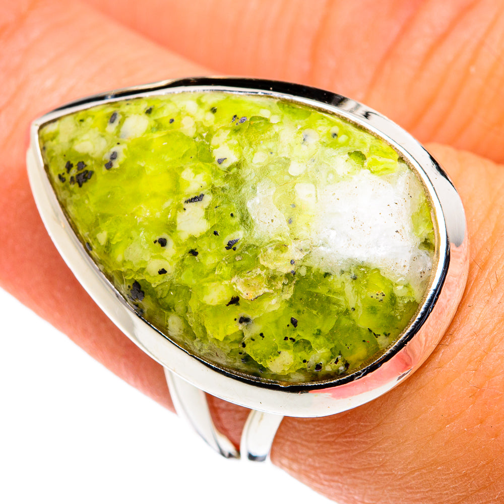 African Green Opal Rings handcrafted by Ana Silver Co - RING79682