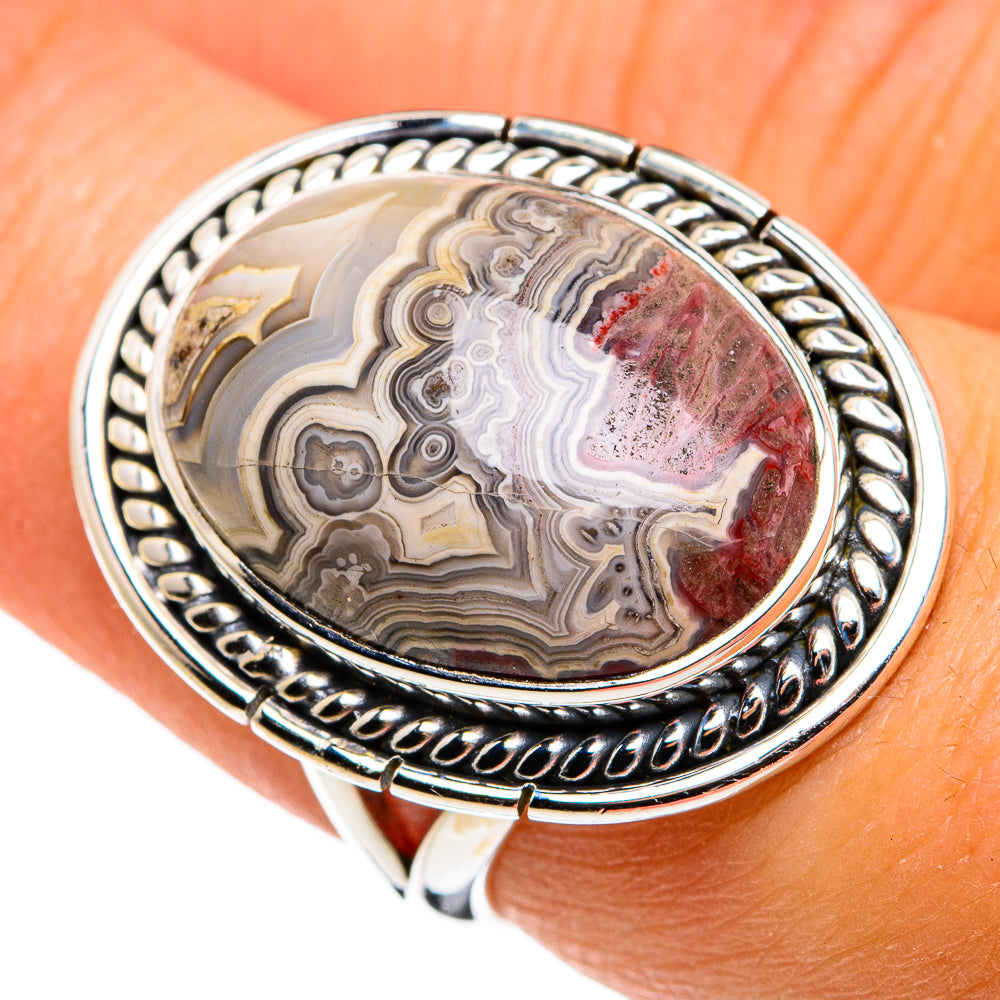 Laguna Lace Agate Rings handcrafted by Ana Silver Co - RING79684