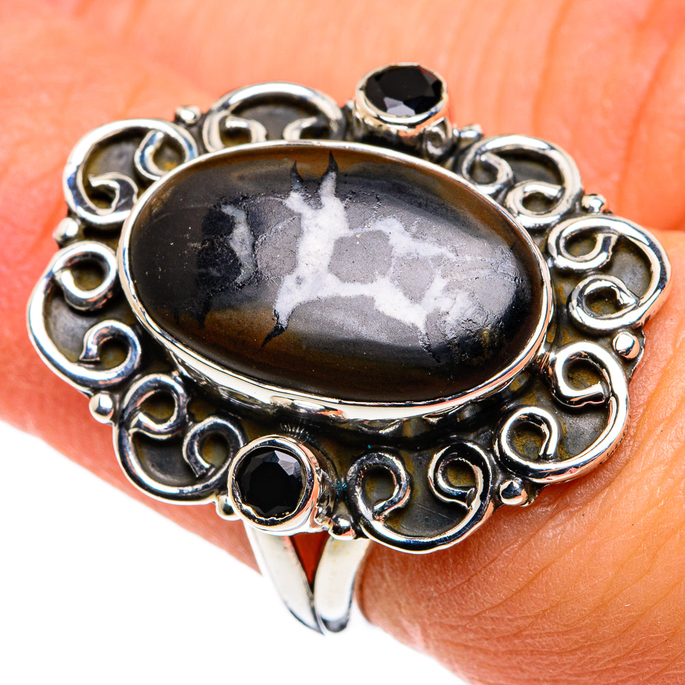 Septarian Geode Rings handcrafted by Ana Silver Co - RING79701