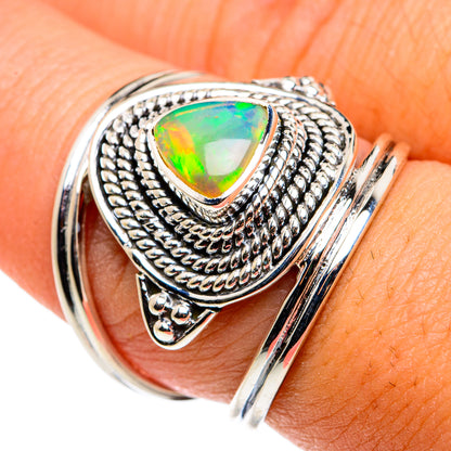Ethiopian Opal Rings handcrafted by Ana Silver Co - RING79704