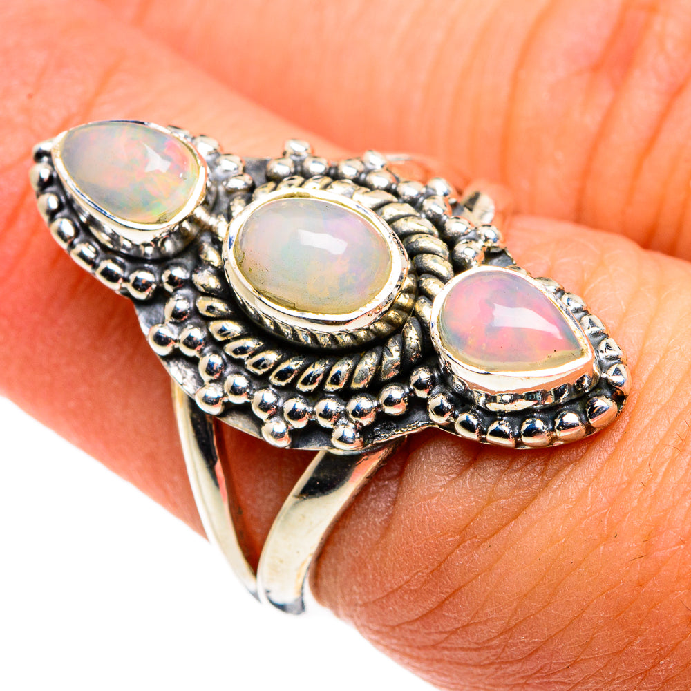 Ethiopian Opal Rings handcrafted by Ana Silver Co - RING79705