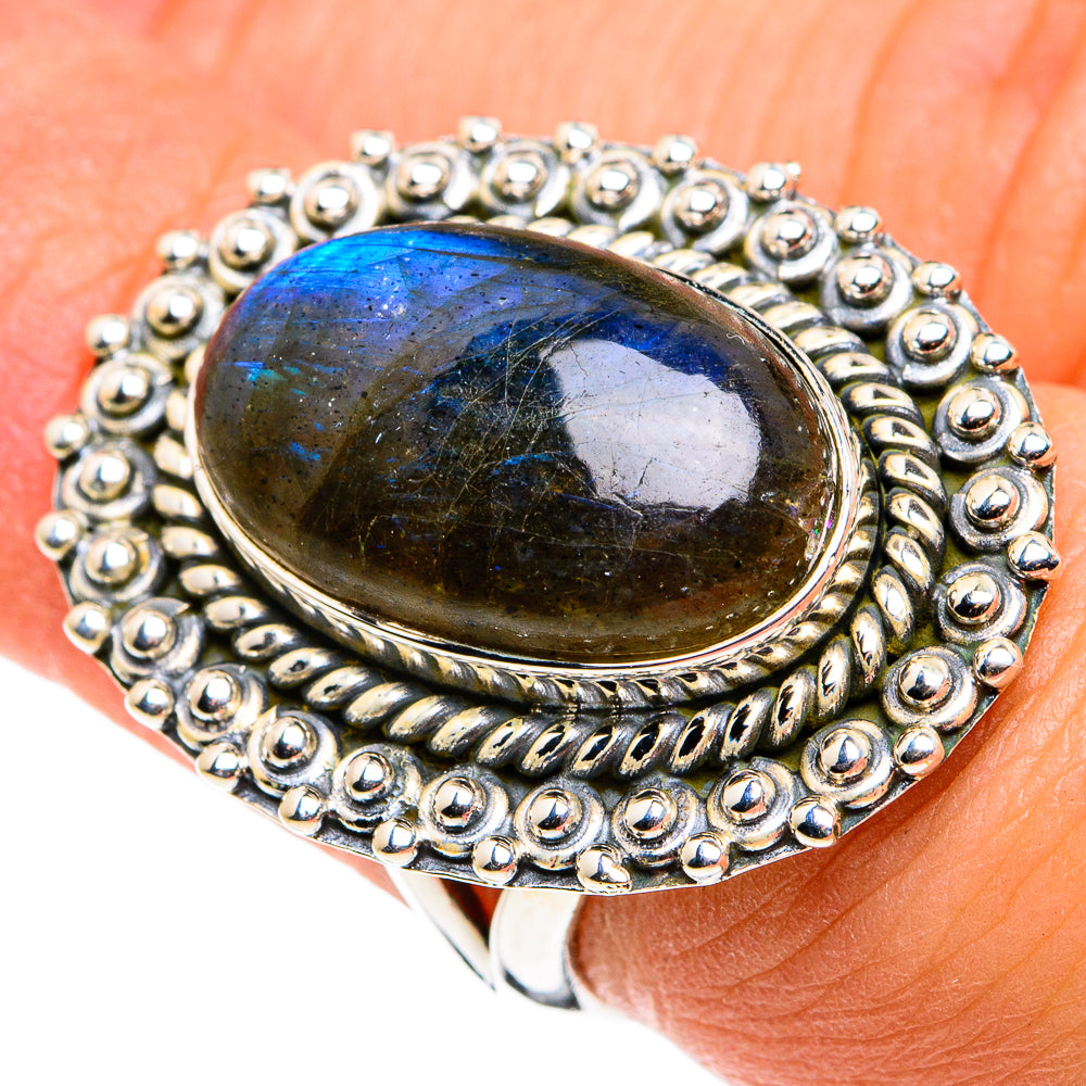 Labradorite Rings handcrafted by Ana Silver Co - RING79710