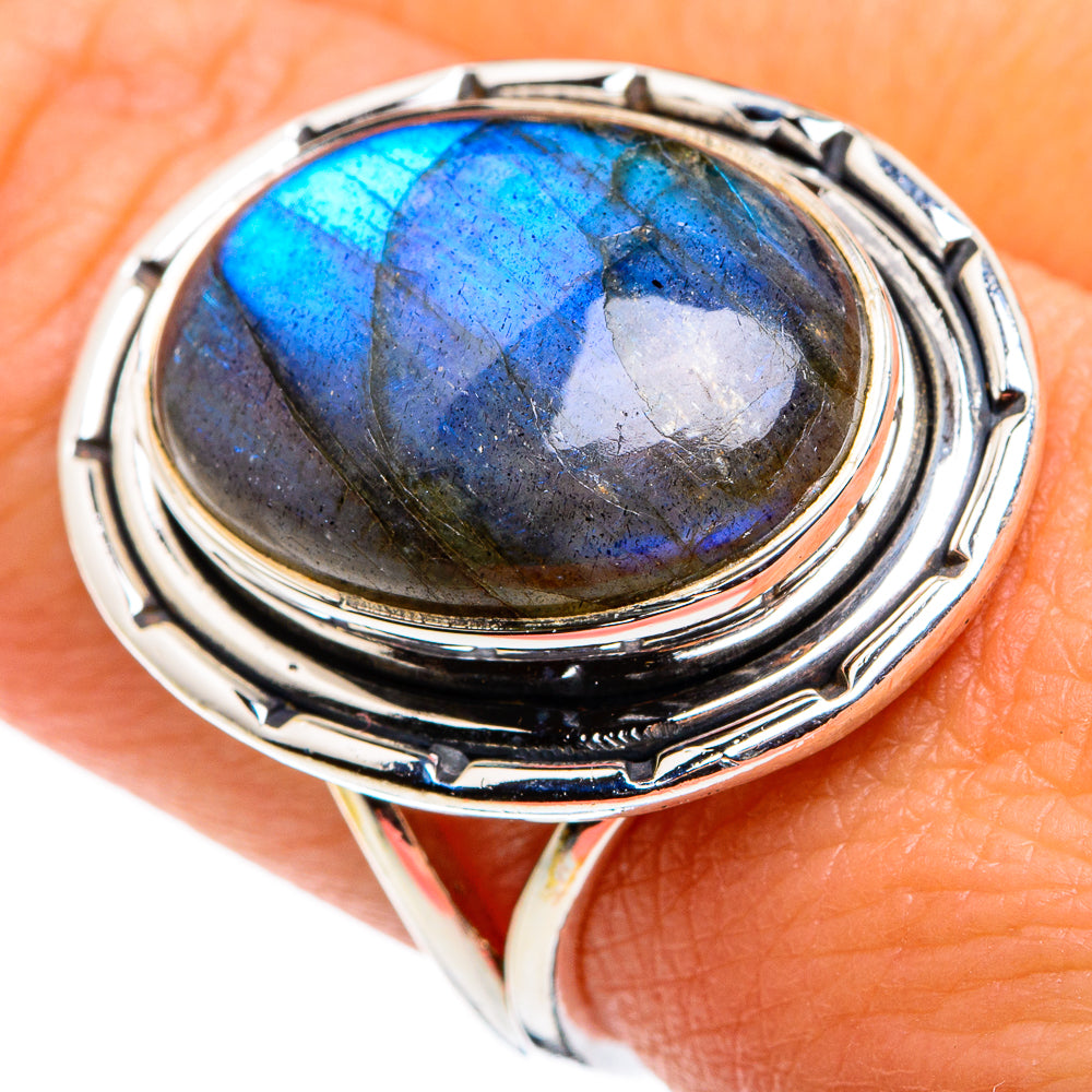 Labradorite Rings handcrafted by Ana Silver Co - RING79712