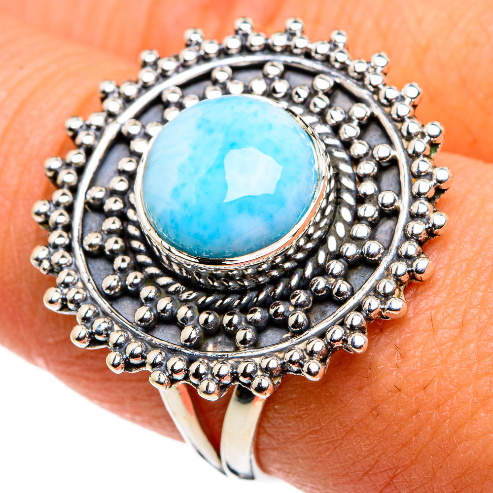 Larimar Rings handcrafted by Ana Silver Co - RING79713