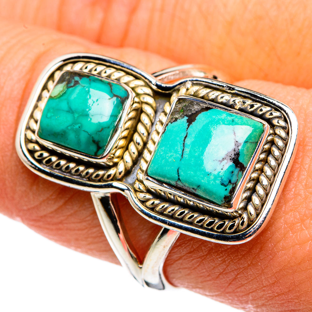 Tibetan Turquoise Rings handcrafted by Ana Silver Co - RING79717