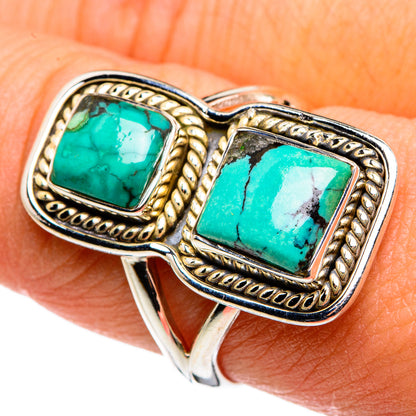 Tibetan Turquoise Rings handcrafted by Ana Silver Co - RING79717