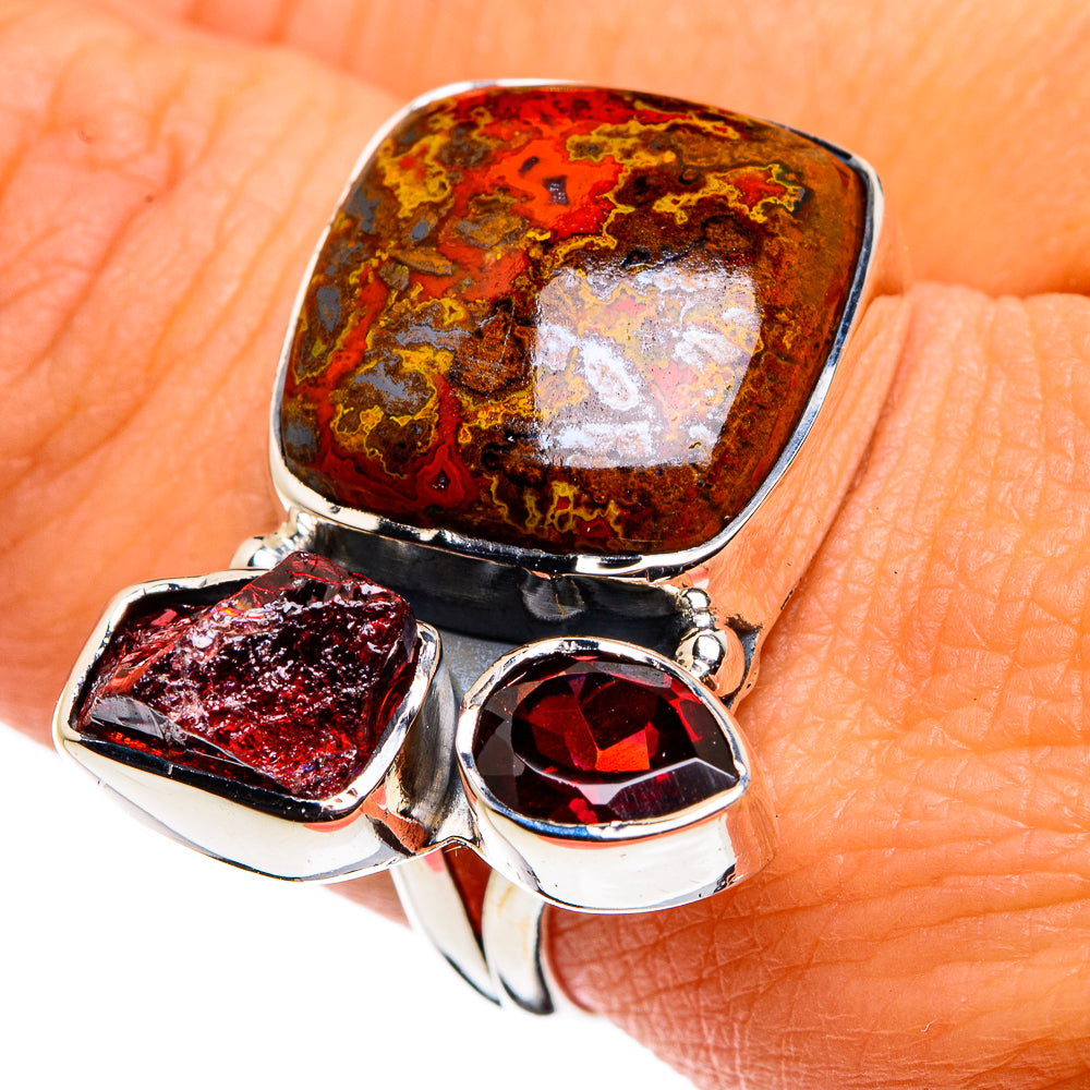 Moroccan Agate Rings handcrafted by Ana Silver Co - RING79721
