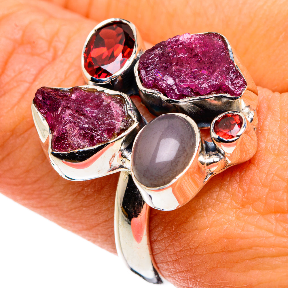 Pink Tourmaline Rings handcrafted by Ana Silver Co - RING79727