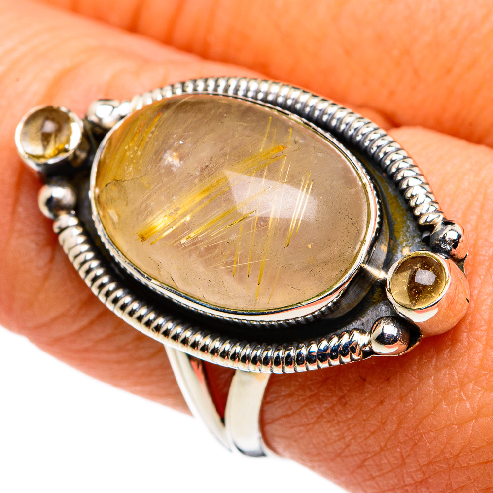 Rutilated Quartz Rings handcrafted by Ana Silver Co - RING79732