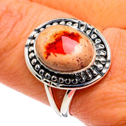 Mexican Fire Opal Rings handcrafted by Ana Silver Co - RING79742