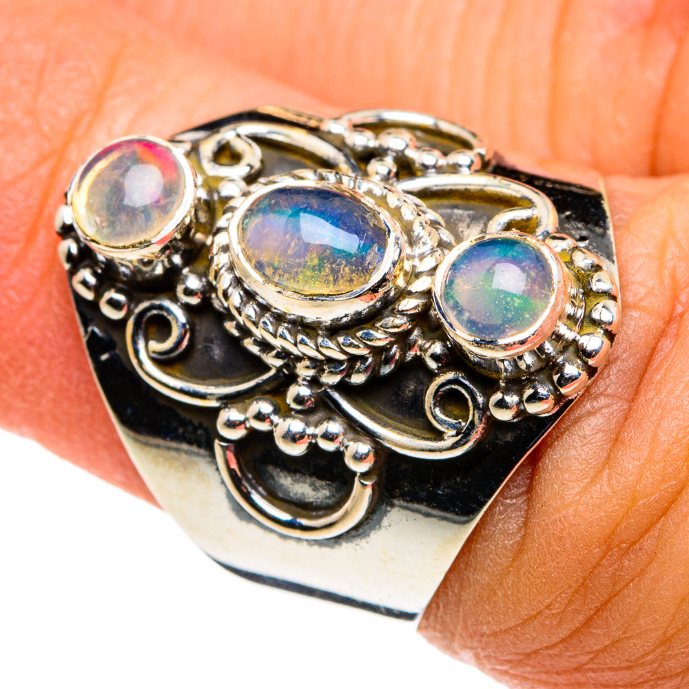Ethiopian Opal Rings handcrafted by Ana Silver Co - RING79743