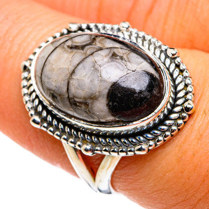Orthoceras Fossil Rings handcrafted by Ana Silver Co - RING79745