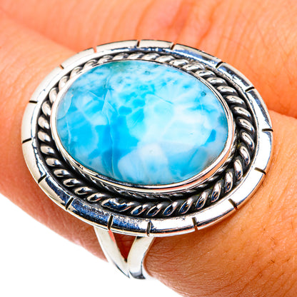 Larimar Rings handcrafted by Ana Silver Co - RING79749