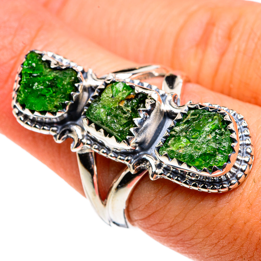 Chrome Diopside Rings handcrafted by Ana Silver Co - RING79755