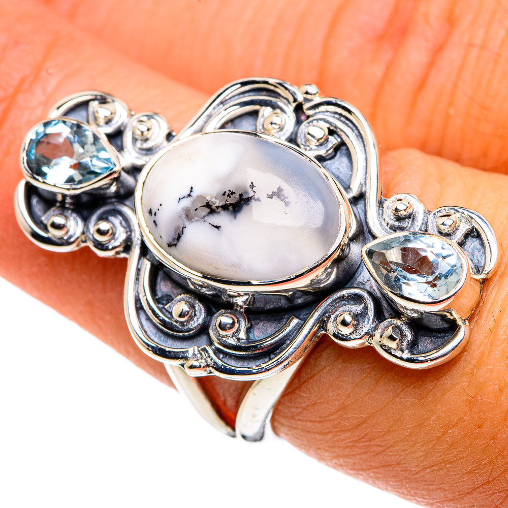 Dendritic Opal Rings handcrafted by Ana Silver Co - RING79776
