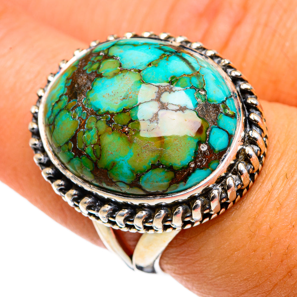 Tibetan Turquoise Rings handcrafted by Ana Silver Co - RING79783