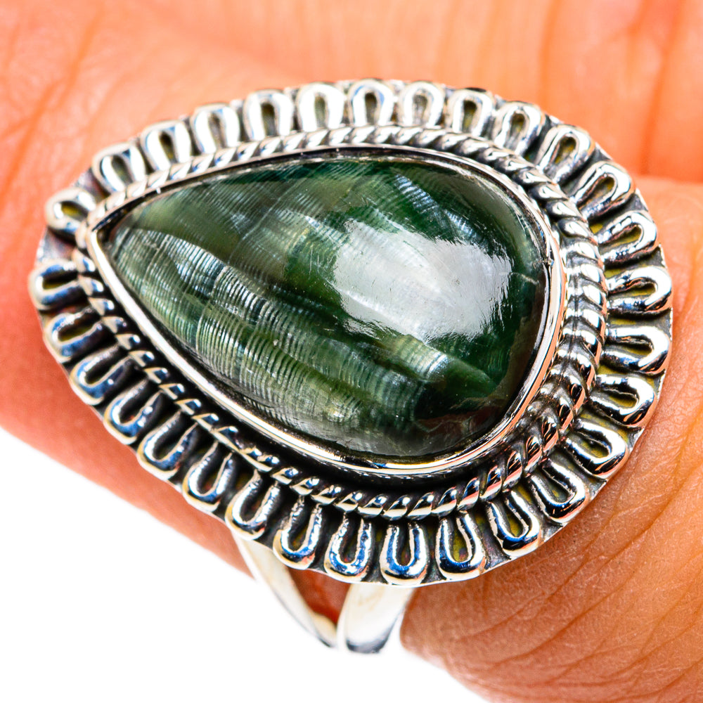 Seraphinite Rings handcrafted by Ana Silver Co - RING79788