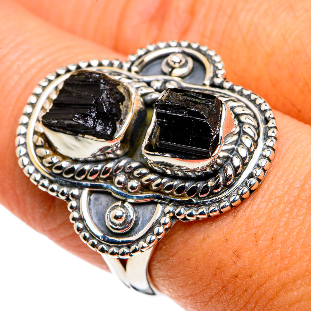 Black Tourmaline Rings handcrafted by Ana Silver Co - RING79804