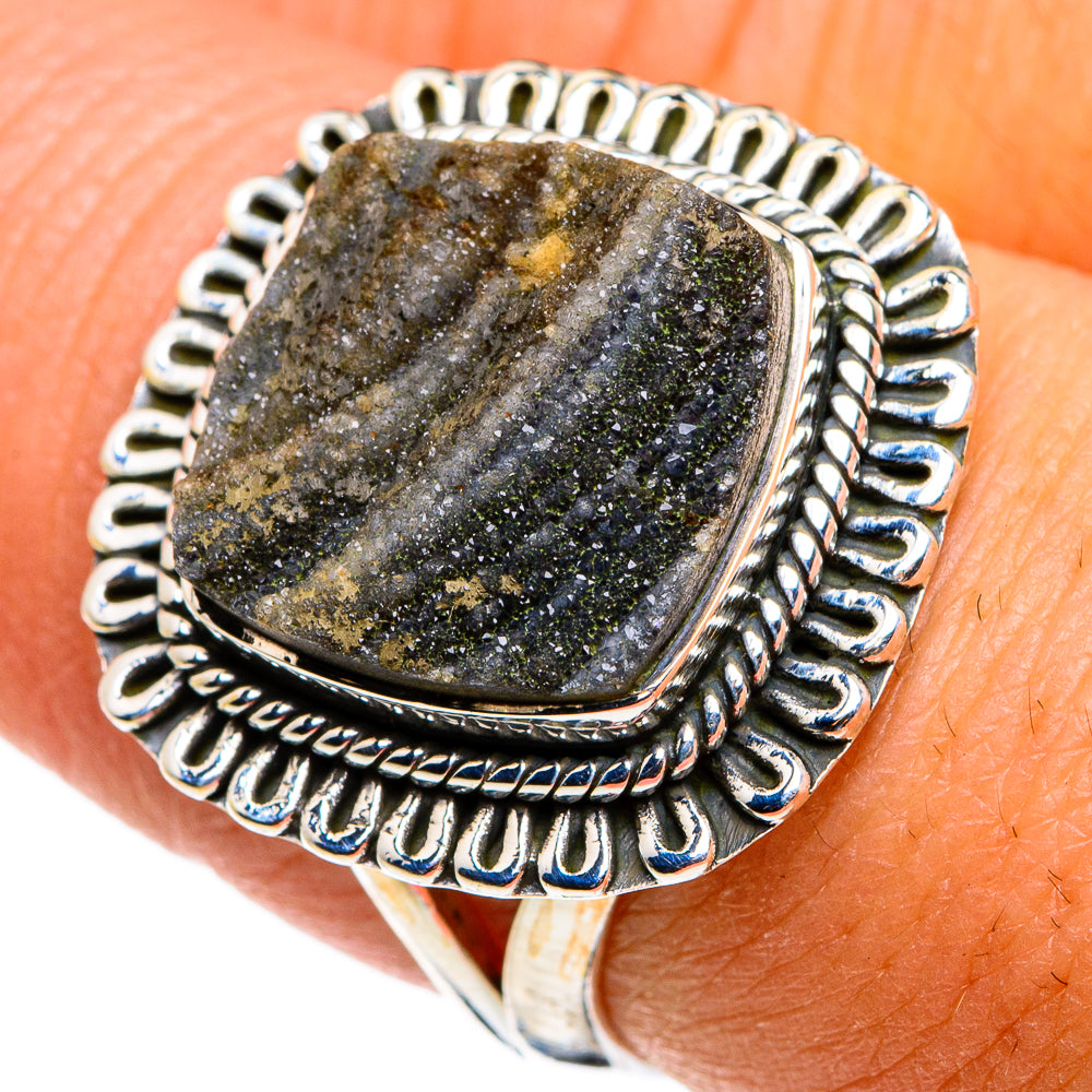 Desert Druzy Rings handcrafted by Ana Silver Co - RING79813