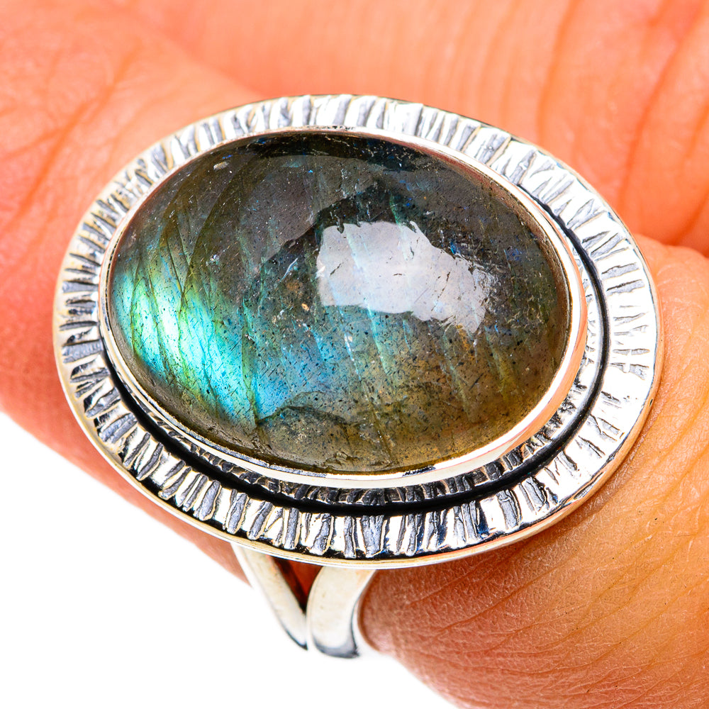 Labradorite Rings handcrafted by Ana Silver Co - RING79815