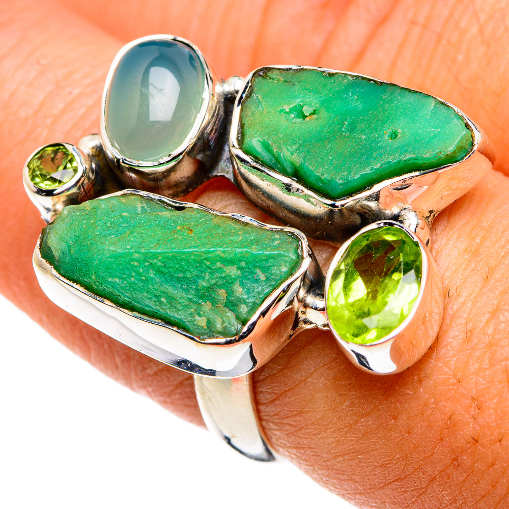 Chrysoprase Rings handcrafted by Ana Silver Co - RING79823