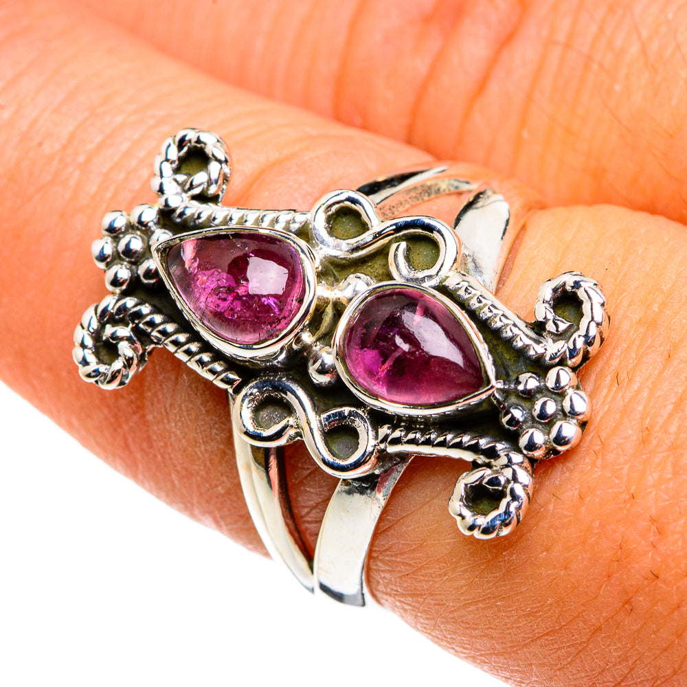 Pink Tourmaline Rings handcrafted by Ana Silver Co - RING79831