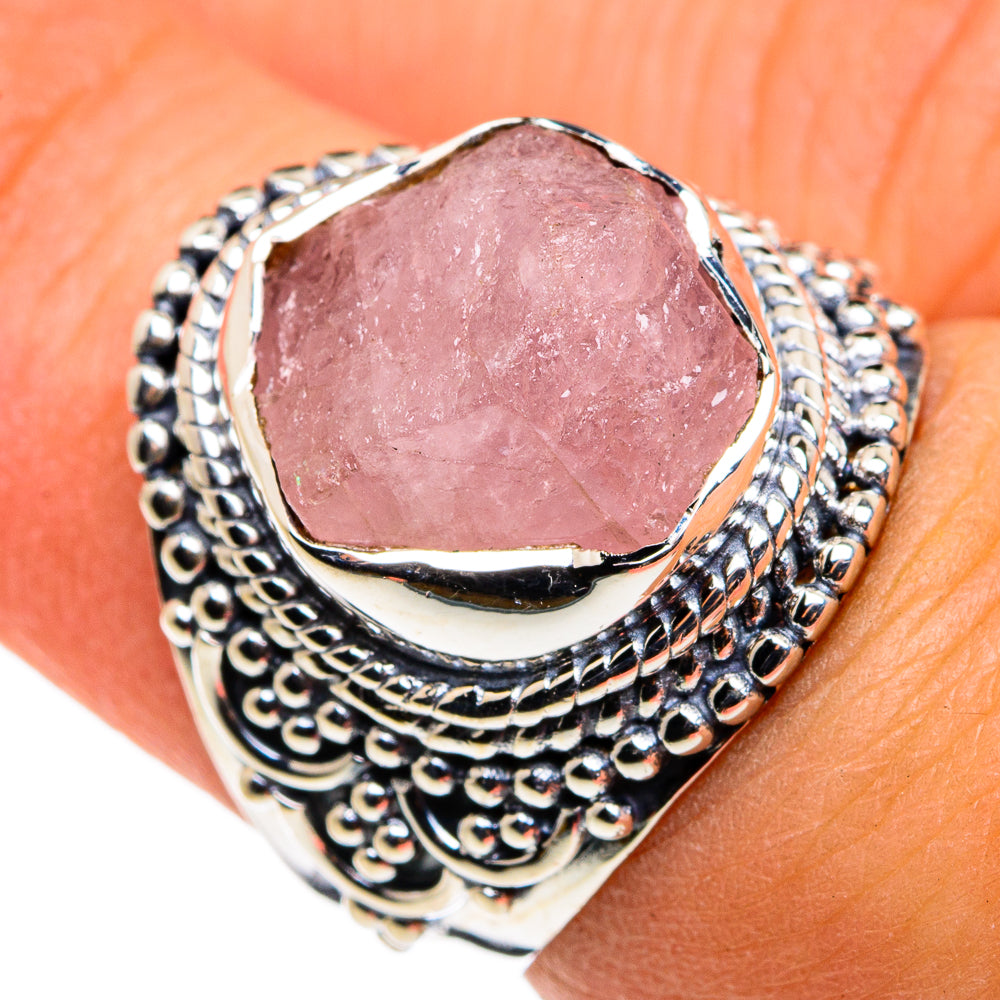 Rose Quartz Rings handcrafted by Ana Silver Co - RING79832