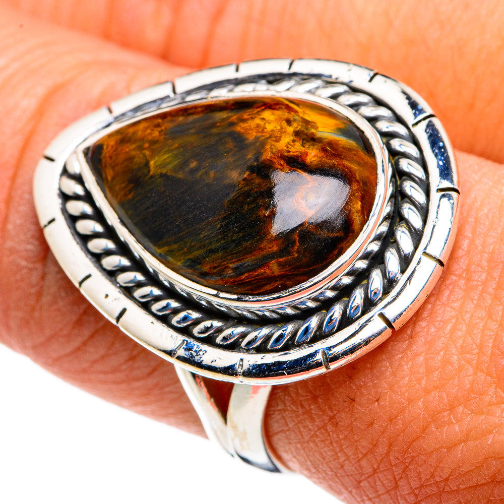Golden Pietersite Rings handcrafted by Ana Silver Co - RING79839