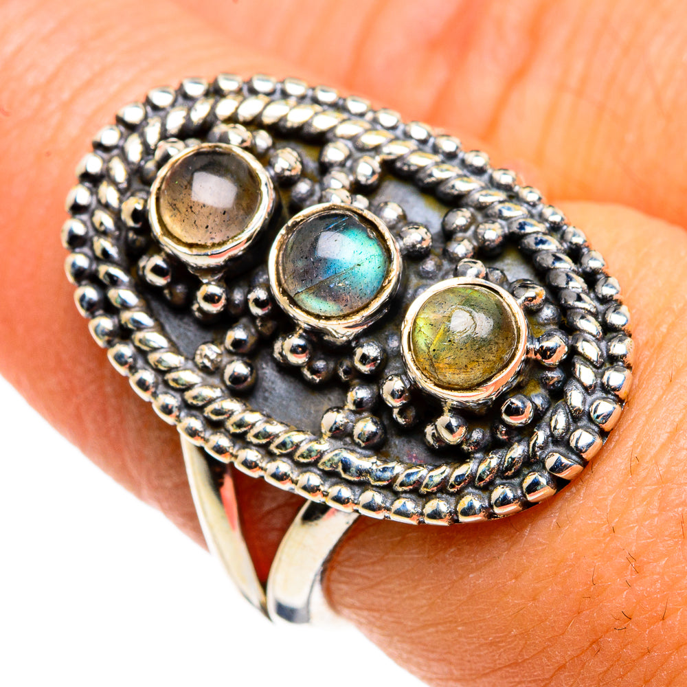 Labradorite Rings handcrafted by Ana Silver Co - RING79845