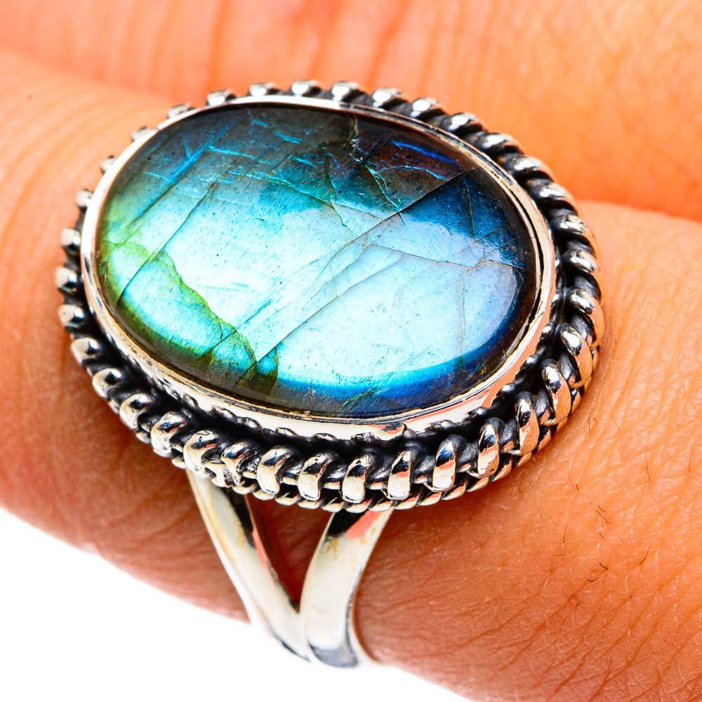 Labradorite Rings handcrafted by Ana Silver Co - RING79850