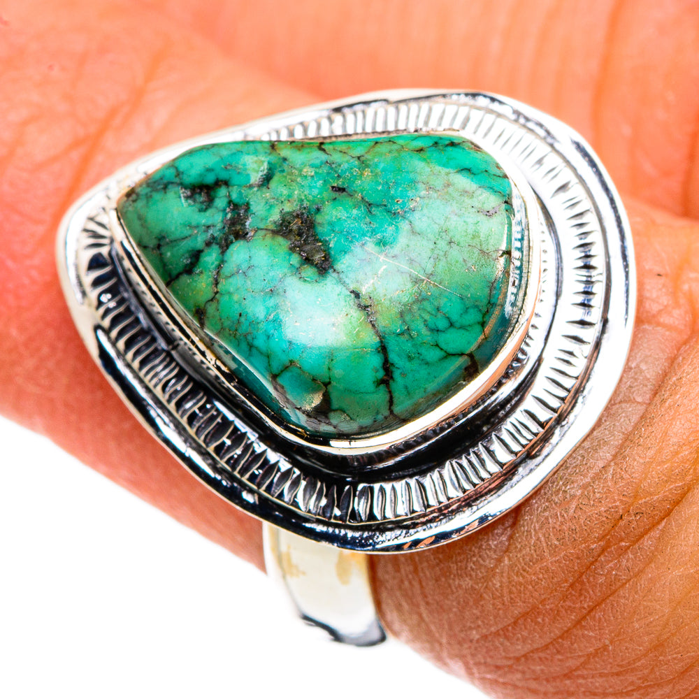 Tibetan Turquoise Rings handcrafted by Ana Silver Co - RING79855