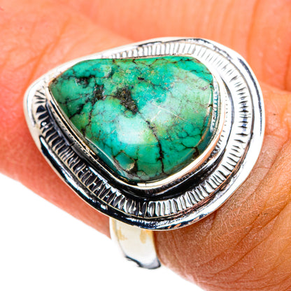Tibetan Turquoise Rings handcrafted by Ana Silver Co - RING79855